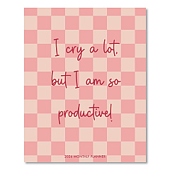 I Cry a Lot Monthly Planner, 9.5 x 7.5, Pink Cover, 12-Month (Jan to Dec): 2026 (57568)