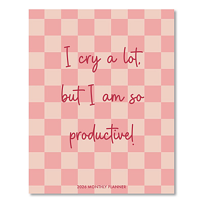 I Cry a Lot Monthly Planner, 9.5 x 7.5, Pink Cover, 12-Month (Jan to Dec): 2026 (57568)
