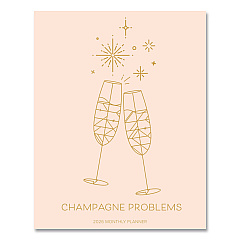 Problems Monthly Planner, 9.5 x 7.5, Champagne Cover, 12-Month (Jan to Dec): 2026 (58541)