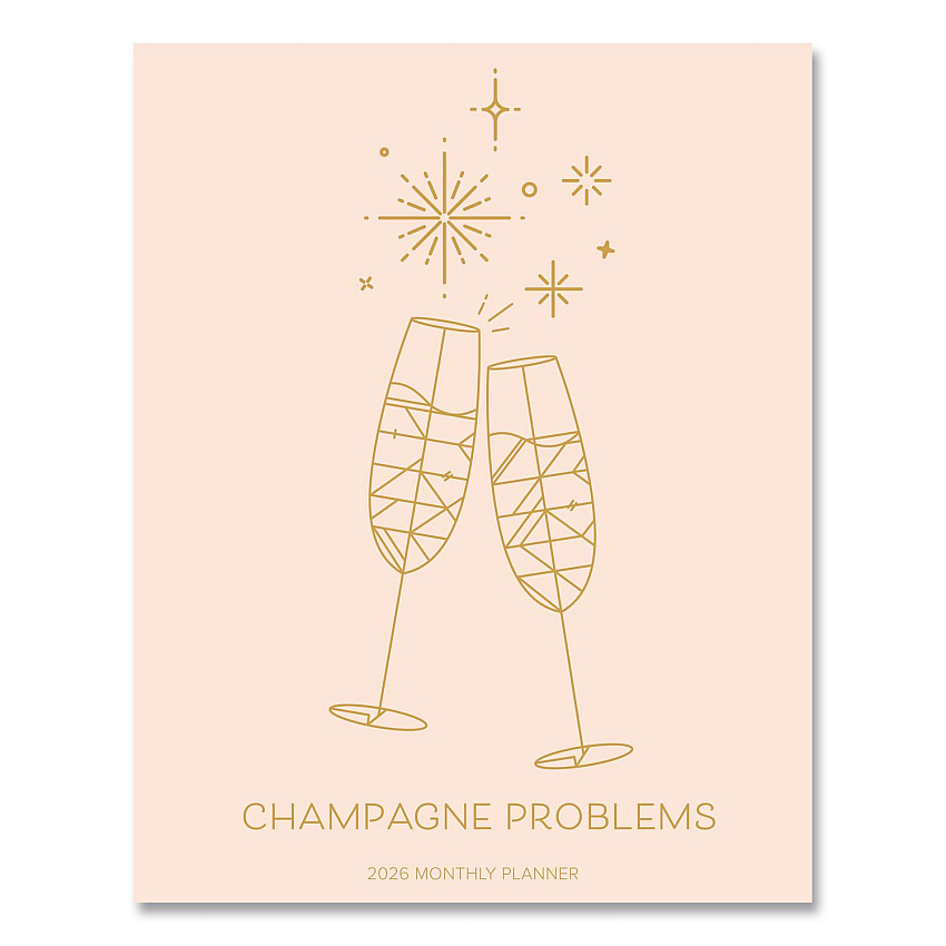 Problems Monthly Planner, 9.5 x 7.5, Champagne Cover, 12-Month (Jan to Dec): 2026 (58541)