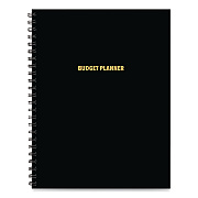 Budget Monthly Planner, 11 x 8.5, Black Cover, 12-Month, Undated (40324)