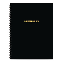 Budget Monthly Planner, 11 x 8.5, Black Cover, 12-Month, Undated (40324)