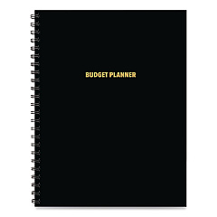 Budget Monthly Planner, 11 x 8.5, Black Cover, 12-Month, Undated (40324)