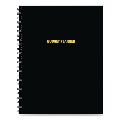 Budget Monthly Planner, 11 x 8.5, Black Cover, 12-Month, Undated (40324)