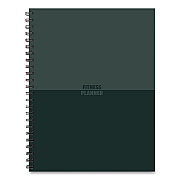 Fitness Undated Monthly Planner, 11 x 8.5, Black/Gray Cover, 12-Month, Undated (40331)