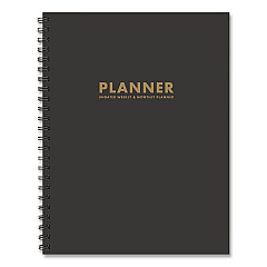 Charcoal Gray Undated Monthly Planner, 11 x 8.5, Charcoal Gray, Undated (49167)