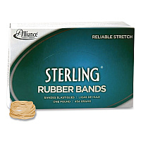 Alliance Rubber Rubber Rubber Sterling Rubber Bands, Size 12, Natural Crepe, 3,400/Box (24125)
