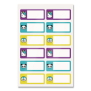 Avery No-Iron Fabric Labels, Character/Colored Border, Handwrite Only, 0.75 x 1.75, White, 12/Sheet, 2 Sheets/Pack (40770)