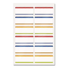 Avery No-Iron Fabric Labels, Multicolored Border, Handwrite Only, 0.75 x 1.75, White, 12/Sheet, 2 Sheets/Pack (40774)