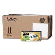 BIC Round Stic Xtra Life Ballpoint Pen, Stick, Medium 1 mm, Blue Ink, Translucent Blue Barrel, 12/Box, 36 Boxes/Carton (GSM11BECT)