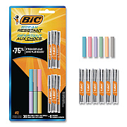 BIC Break Resistant Lead Refills, 0.7 mm, HB, Black, 6 Leads/Tube, 6 Tubes/Pack (LMV7PR42AST)