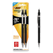 BIC Break Resistant Pro Mechanical Pencils, 0.7 mm, HB (#2), Black Lead, Black Barrel, 2/Pack (MVR7P2BLK)