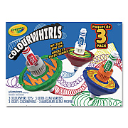 Crayola Colourwhirls Toy with (3) Rip-Cord Spinners and (3) Ultra-Clean Washable Markers, Ages 6 and Up, 12 Pieces (747647)