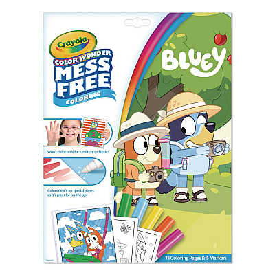 Crayola Color Wonder Bluey Coloring Book, Ages 3 and Up, 18 Pages (752805)