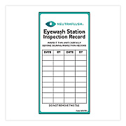 NeutraFlush Eyewash Station Inspection Label, "Eyewash Station Inspection Record/Chart", 6" x 3", Green/Black/White (NFSIT01)