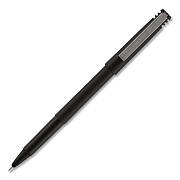 uniball Rollerball Pen, Stick, Micro 0.5 mm, Black Ink, Black Barrel (498774)