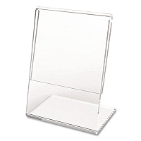 deflecto Mini Tabletop Sign Holder, 3 x 4 Insert, Clear (20006RT)