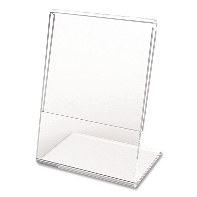 deflecto Mini Tabletop Sign Holder, 3 x 4 Insert, Clear (20006RT)