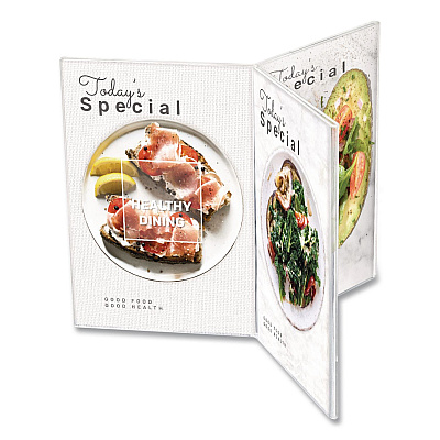 deflecto Tabletop Brochure Holder, 4 x 6 Insert, Clear (PX04746)