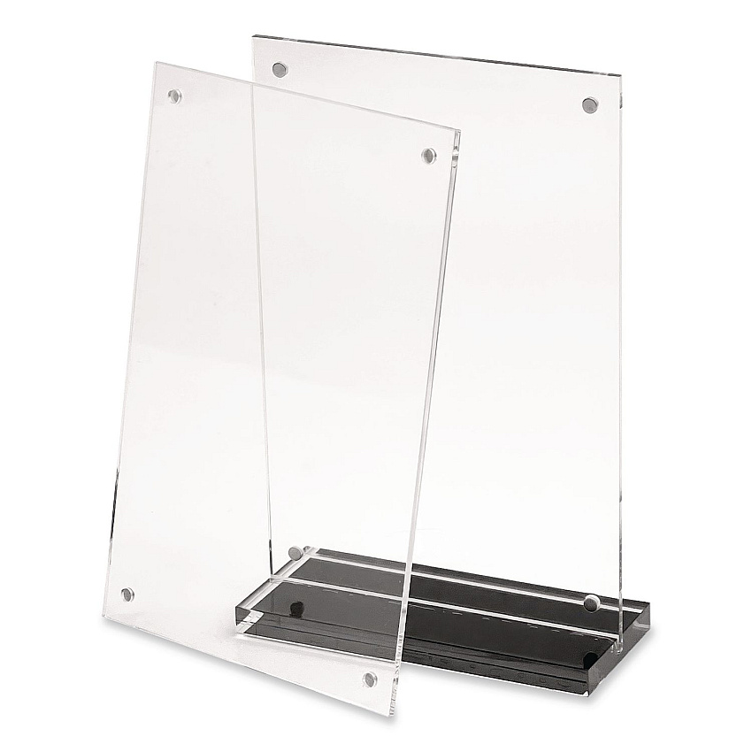 deflecto Acrylic Tabletop Sign Holder, 4 x 6 Insert, Clear (WP249TR46B)