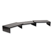 Mind Reader Adjustable Dual Monitor Stand, 18.1 to 51.25 x 9.25 x 4.75, Black, Supports 44 lbs (MDFMONDBLK)