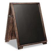 General Printing & Design Desktop A-Frame Chalkboard, Black Surface, Brown Wood Frame, 13 x 14.5 x 17 (EGPHD0547)