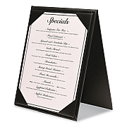 General Printing & Design Table-Top Menu Holder, For 4 x 6 Insert, 4.6 x 6.7 Holder, Black (SPLSMENU4X6A)