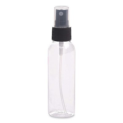 General Printing & Design Travel Toiletry Spray Bottle, 2 oz, Clear with Black Spray Nozzle (SPLSTRVL0008)