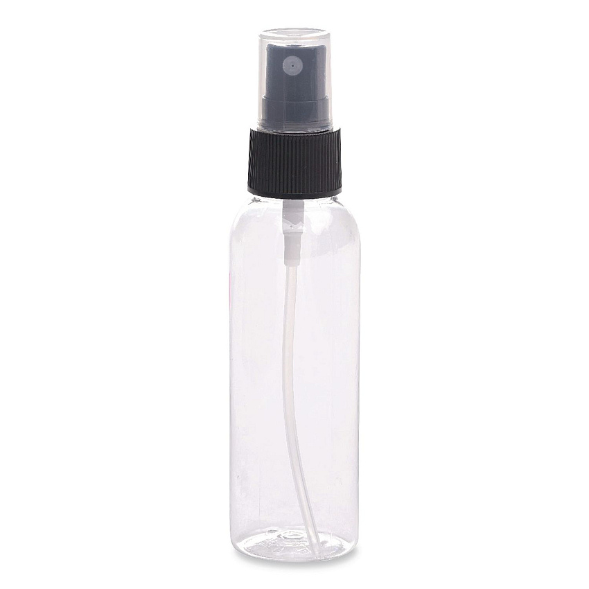 General Printing & Design Travel Toiletry Spray Bottle, 2 oz, Clear with Black Spray Nozzle (SPLSTRVL0008)