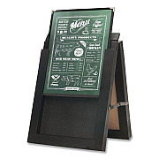 General Printing & Design Double Sided A-Frame Chalkboard and Menu Holder, Black/Clear 8.5 x 11 Surface, Black Frame, 11 x 14 (MENUAFRAME)