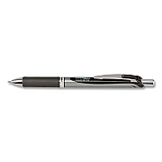 Pentel EnerGel RTX Gel Pen, Retractable, Bold 1 mm, Black Ink, Black/Gray Barrel, Dozen (BL80ADZ)