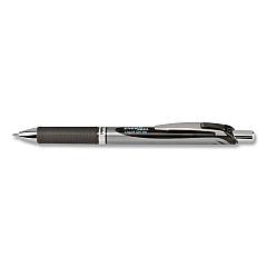 Pentel EnerGel RTX Gel Pen, Retractable, Bold 1 mm, Black Ink, Black/Gray Barrel, Dozen (BL80ADZ)