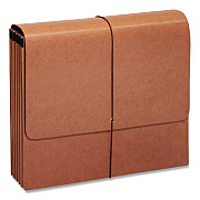 Pendaflex Moisture-Resistant Expanding Wallet, 5.25" Expansion, 1 Section, Elastic Band Closure, Letter Size, Brown, 10/Box (1073GOX)
