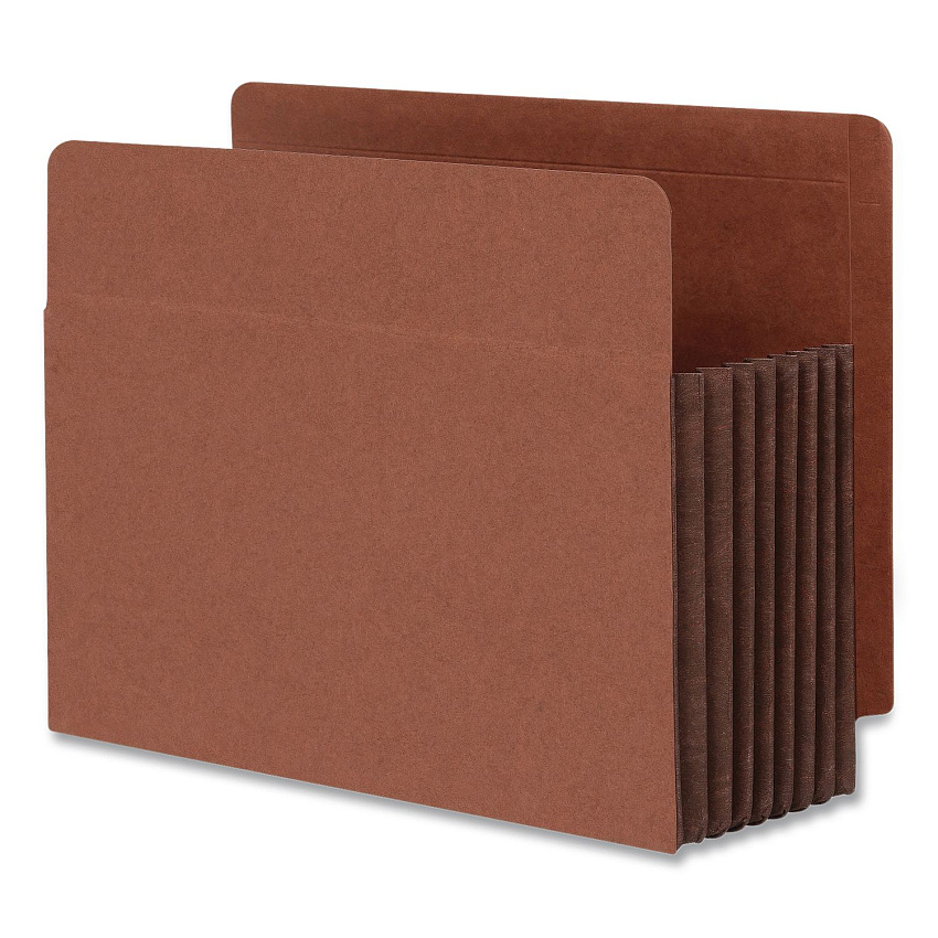 Pendaflex End Tab File Pocket, 7" Expansion, Letter Size, Brown, 5/Box (63770P)