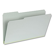 Pendaflex Recycled Colored File Folders, 1/3-Cut Tabs: Assorted, Legal Size, 1" Expansion, Light Green, 25/Box (1006934)