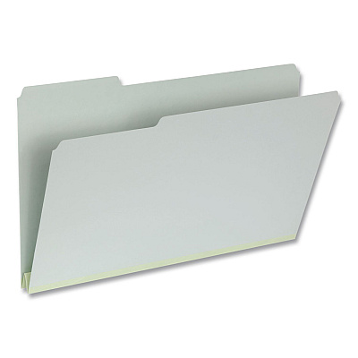 Pendaflex Recycled Colored File Folders, 1/3-Cut Tabs: Assorted, Legal Size, 1" Expansion, Light Green, 25/Box (1006934)