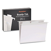 Pendaflex Ready-Tab Reinforced Hanging File Folders, Letter Size, 1/3-Cut Tabs, White, 20/Box (1006985)
