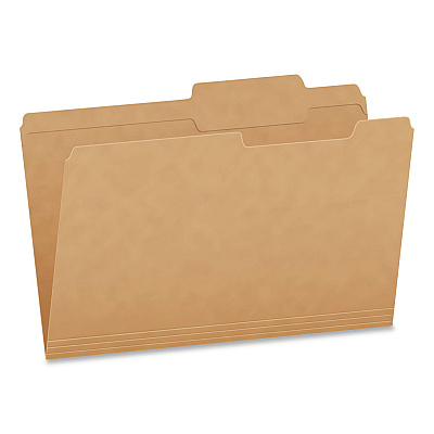 Pendaflex Kraft File Folders, 2/5-Cut Tabs: Right of Center, Legal Size, 0.75" Expansion, Kraft, 50/Box (1007042)