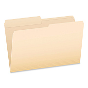 Pendaflex Manila File Folders, 1/2-Cut Tabs: Assorted, Legal Size, 0.75" Expansion, Manila, 100/Box (1007052)
