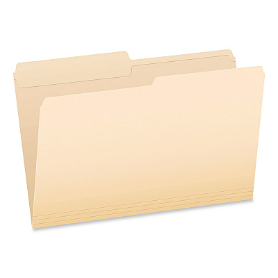 Pendaflex Manila File Folders, 1/2-Cut Tabs: Assorted, Legal Size, 0.75" Expansion, Manila, 100/Box (1007052)