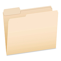 Pendaflex Reinforced Top File Folders, 1/3-Cut Tabs: Left Position, Letter Size, Manila, 100/Box (R752131)