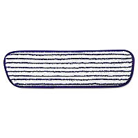 Rubbermaid Commercial Microfiber Finish Pad, 18 x 5.5, Blue/White, 6/Box (RCPQ800WHI)
