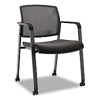 Workplace2.0 Esler Fabric Guest Chair, 23.3 x 22.3 x 31.7, Black Seat, Black Back, Black Base (WP62994CC)