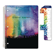 Global Printed Products Rainbow Silhouette Middle/High School Student Planner, 11-Months: Seven-Subject Day, Multicolor Cover, 11 x 8.5, 2025 to 2026 (NAD26SM85111)