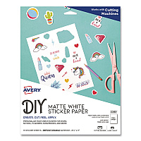 Avery Multipurpose Sticker Project Paper, Inkjet, 8.5 x 11, 15 Sheets/Pack (3383)