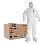 Ansell KleenGuard A30 Coveralls, Medium, White, 25/Carton (46122)
