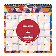 Geometric 2026 Spiral Wall Calendar, Geometric Artwork, 12 x 12, Multicolor Sheets, 12-Month (Jan to Dec): 2026 (54734)