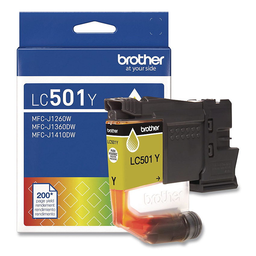 Brother LC501YS Ink, 200 Page-Yield, Yellow