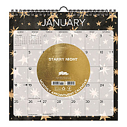Starry Night 2026 Spiral Wall Calendar, Starry Night Artwork, 12 x 12, Multicolor Sheets, 12-Month (Jan to Dec) (54758)