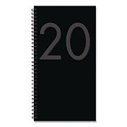 Black Softcover Weekly/Monthly Spiral Planner. 6.5 x 3.5, Black Cover, 12-Month (Jan to Dec): 2026 (57315)